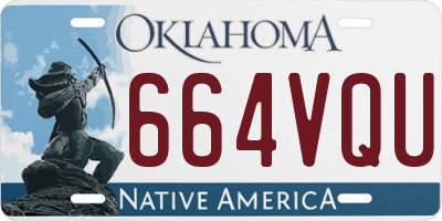OK license plate 664VQU
