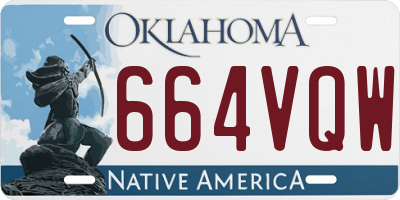 OK license plate 664VQW