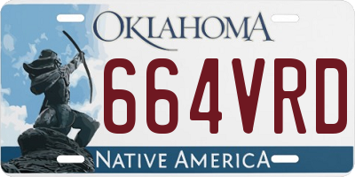OK license plate 664VRD