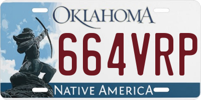 OK license plate 664VRP