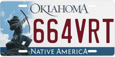 OK license plate 664VRT