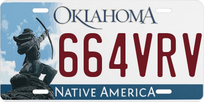 OK license plate 664VRV