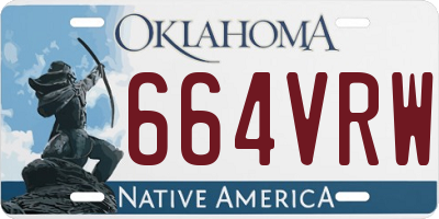 OK license plate 664VRW