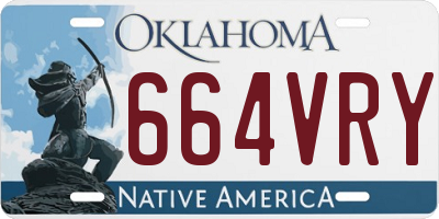 OK license plate 664VRY