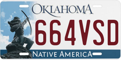 OK license plate 664VSD