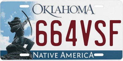 OK license plate 664VSF