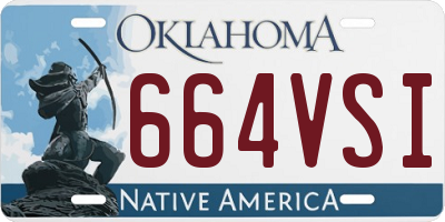 OK license plate 664VSI