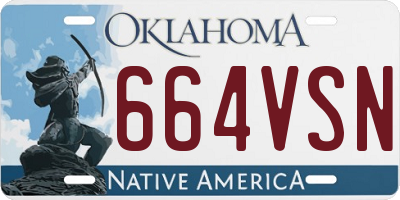 OK license plate 664VSN