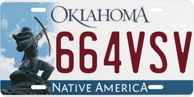 OK license plate 664VSV