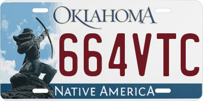OK license plate 664VTC