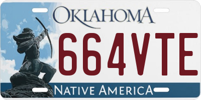 OK license plate 664VTE