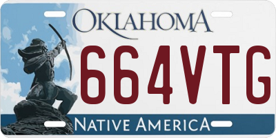 OK license plate 664VTG