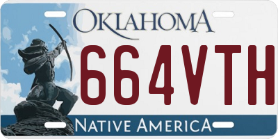 OK license plate 664VTH