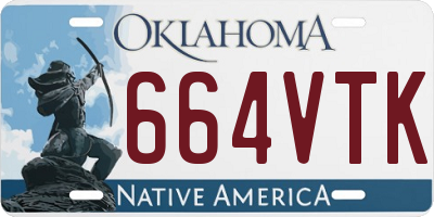 OK license plate 664VTK