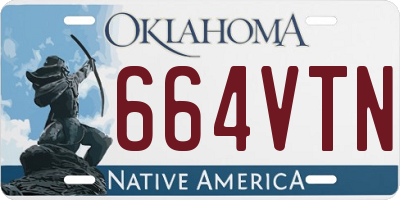 OK license plate 664VTN
