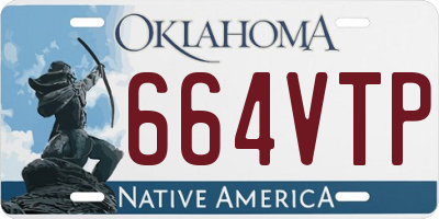 OK license plate 664VTP