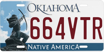 OK license plate 664VTR