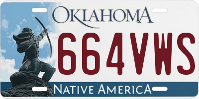 OK license plate 664VWS