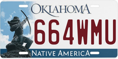 OK license plate 664WMU