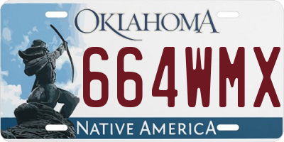 OK license plate 664WMX