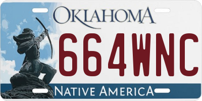 OK license plate 664WNC