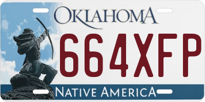 OK license plate 664XFP