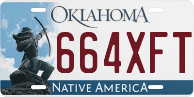 OK license plate 664XFT