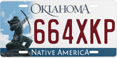 OK license plate 664XKP