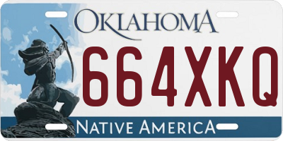 OK license plate 664XKQ