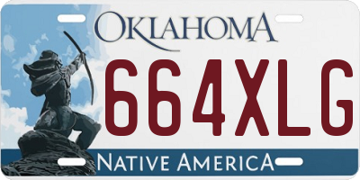 OK license plate 664XLG