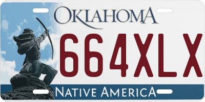 OK license plate 664XLX