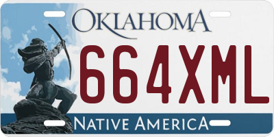 OK license plate 664XML