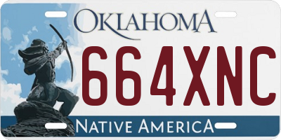 OK license plate 664XNC
