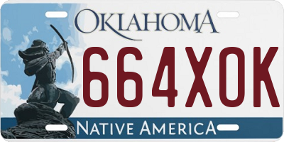 OK license plate 664XOK