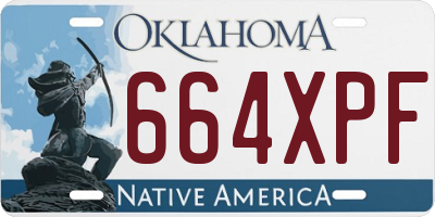 OK license plate 664XPF