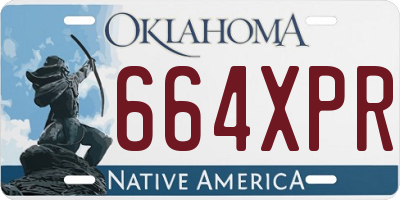 OK license plate 664XPR