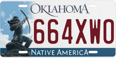 OK license plate 664XWO