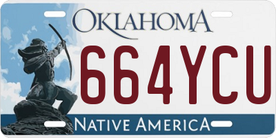 OK license plate 664YCU