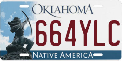 OK license plate 664YLC