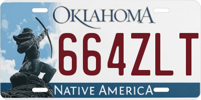 OK license plate 664ZLT