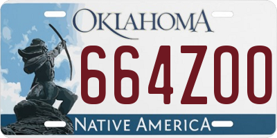 OK license plate 664ZOO