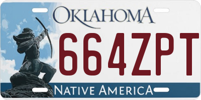 OK license plate 664ZPT
