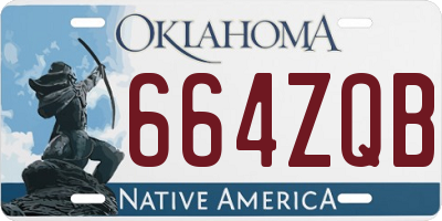 OK license plate 664ZQB