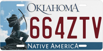 OK license plate 664ZTV