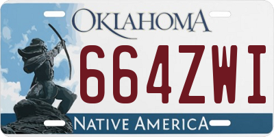 OK license plate 664ZWI