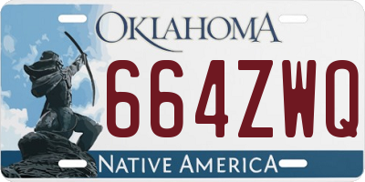 OK license plate 664ZWQ