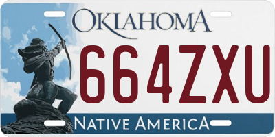 OK license plate 664ZXU