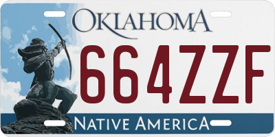 OK license plate 664ZZF