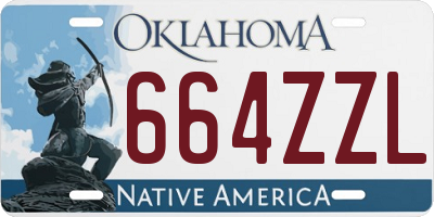 OK license plate 664ZZL