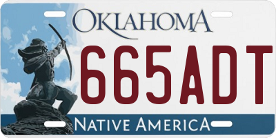 OK license plate 665ADT